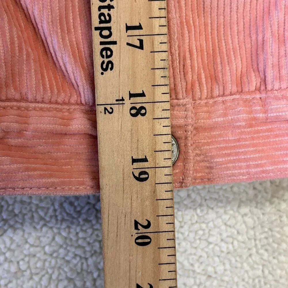 GAP Jacket Girls XL Pink Corduroy Sherpa Fleece Lined Trucker Button Front Kids